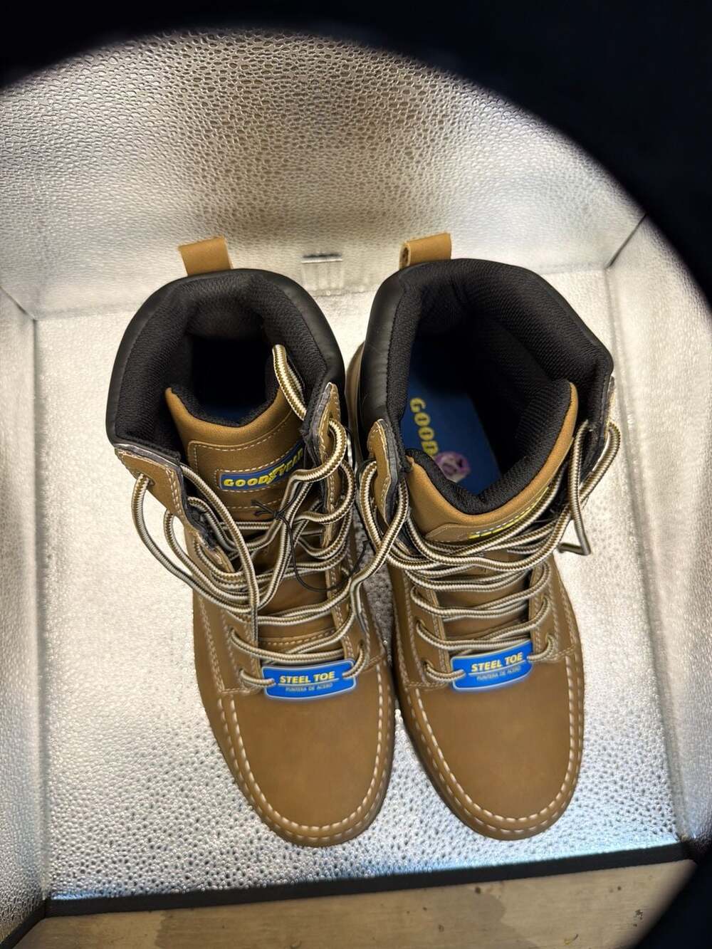 Goodyear Men's Penn-ST Steel Toe Slip Resistant Work Boots Bison